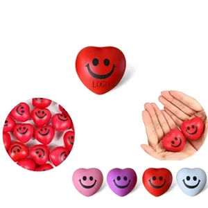 Heart-shaped PU Smile Stress Ball