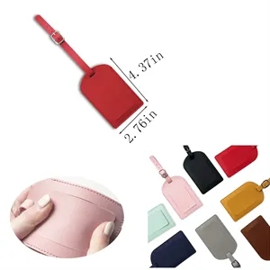 Multicolor PU Leather Vertical Luggage Tag