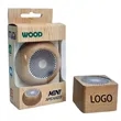 Yellow Wooden Retro Wireless Technology Speaker | https://www.bestnamebadges.com