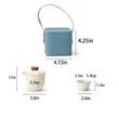Tea Set One Pot Three Cups Convenient Outdoor Ceramic Gifts | https://www.bestnamebadges.com