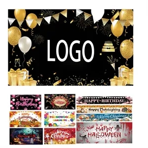 Backdrop Glitter Gold Balloons Ribbon Birthday Decorations