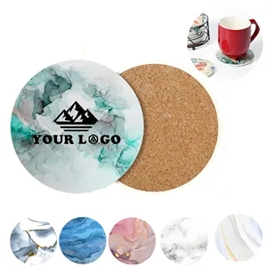 Absorbing Cork Base Ceramic Stone Coasters