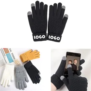 Custom Acrylic Knit Touch Screen Gloves