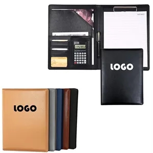 Custom A4 PU Leather Multi-Function File Folder