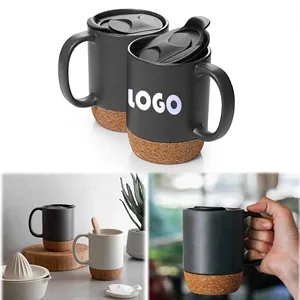 Custom 12oz Ceramic Coffee Mug with Cork Bottom