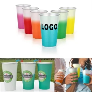 Custom 16oz Color-Changing Aluminum Party Drink Cups