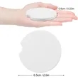 Custom Absorbent Car Coasters With A Finger Notch | https://www.bestnamebadges.com