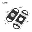 Custom Black Cigar Cutter Double Blade Guillotine | https://www.bestnamebadges.com