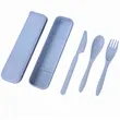 Wheat Straw Knife Fork Spoon Tableware Set Outdoor Travel | https://www.bestnamebadges.com