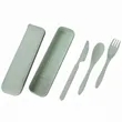 Wheat Straw Knife Fork Spoon Tableware Set Outdoor Travel | https://www.bestnamebadges.com
