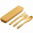 Wheat Straw Knife Fork Spoon Tableware Set Outdoor Travel | https://www.bestnamebadges.com