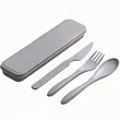 Wheat Straw Knife Fork Spoon Tableware Set Outdoor Travel | https://www.bestnamebadges.com