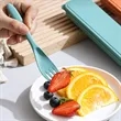 Wheat Straw Knife Fork Spoon Tableware Set Outdoor Travel | https://www.bestnamebadges.com