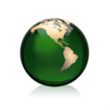 Globe Paperweight - Green | https://www.bestnamebadges.com