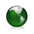 Globe Paperweight - Green | https://www.bestnamebadges.com