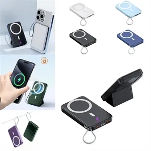 10000Amh Magnetic Wireless Charger with Foldable Stand