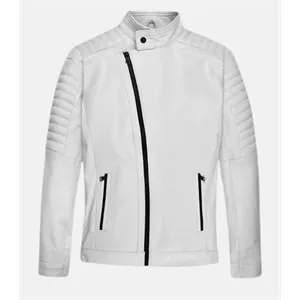 Premium White Leather Jacket ( XS - 4XL )