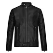 Stylish Black Leather Jacket | https://www.bestnamebadges.com