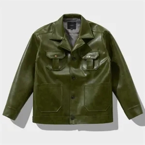 Fashion Signature Green Leather Jacket