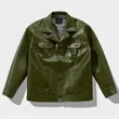 Fashion Signature Green Leather Jacket | https://www.bestnamebadges.com