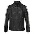 Unisex Monarch Stripe Leather Jacket | https://www.bestnamebadges.com