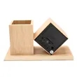 Students Wooden Voice Controlled LED Pen Holder Alarm Clock | https://www.bestnamebadges.com