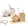 Students Wooden Voice Controlled LED Pen Holder Alarm Clock | https://www.bestnamebadges.com
