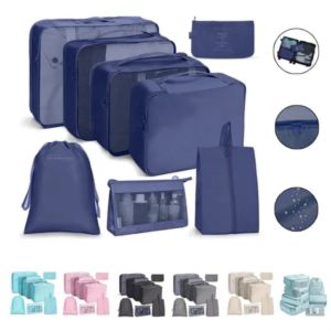 8 Set Multipurpose Water Resistant Travel Bag Organizer | https://www.bestnamebadges.com