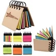 Portable Sticky Notes Notebook Pad Marker Spiral Brown Cover | https://www.bestnamebadges.com
