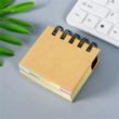 Portable Sticky Notes Notebook Pad Marker Spiral Brown Cover | https://www.bestnamebadges.com