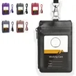 PU Card Holder Leather ID Badge Business Wallet Office Work | https://www.bestnamebadges.com