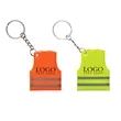 Custom Reflective Safety Vest Keytag | https://www.bestnamebadges.com