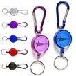 Stainless Steel Retractable Carabiner Recoil Chain Ring | https://www.bestnamebadges.com