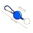 Stainless Steel Retractable Carabiner Recoil Chain Ring | https://www.bestnamebadges.com