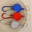 Stainless Steel Retractable Carabiner Recoil Chain Ring | https://www.bestnamebadges.com