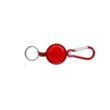 Stainless Steel Retractable Carabiner Recoil Chain Ring | https://www.bestnamebadges.com