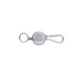 Stainless Steel Retractable Carabiner Recoil Chain Ring | https://www.bestnamebadges.com