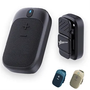Wireless Clip-On Bluetooth Speaker Built-In Microphone | https://www.bestnamebadges.com
