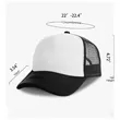 High Crown Mesh Baseball Hat Trucker Sports Customizable | https://www.bestnamebadges.com