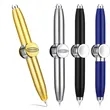 Metal Ballpoint Pen Spinning Fidget LED Light Writing Tool | https://www.bestnamebadges.com