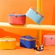 Portable Travel Zipper Cosmetic PU Storage Bag Waterproof | https://www.bestnamebadges.com