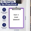 Customizable Multicolor Acrylic Transparent Clipboard | https://www.bestnamebadges.com