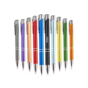 Stainless Steel Multicolor Press Metal Ballpoint Pen   