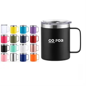 12oz Stainless Steel Insulated Coffee Mug With Handle