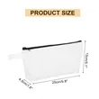 Customizable Canvas Solid Color Craft Pencil Bag Cosmetic | https://www.bestnamebadges.com