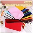 Customizable Canvas Solid Color Craft Pencil Bag Cosmetic | https://www.bestnamebadges.com