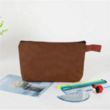 Customizable Canvas Solid Color Craft Pencil Bag Cosmetic | https://www.bestnamebadges.com