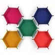 PU Leather Hexagonal Dice Tray Foldable For Tabletop Games | https://www.bestnamebadges.com
