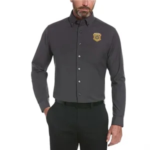 Perry Ellis Heathered Woven Shirt | https://www.bestnamebadges.com