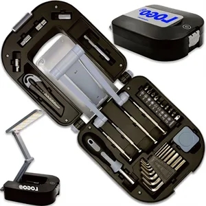 LED Lamp Toolbox Versatile Household Hand Tools with ruller